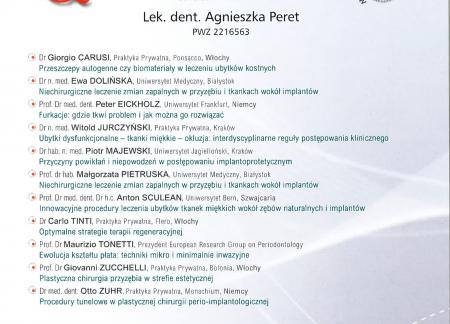 Agnieszka Peret Certyfikaty