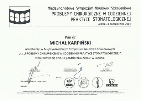 Michał Karpiński Certyfikaty
