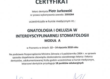 Piotr Jurkowski Certyfikaty
