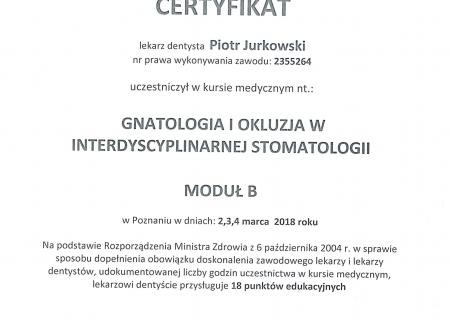 Piotr Jurkowski Certyfikaty